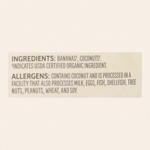 Barnana Chewy Banana Bites - Organic Coconut - Case of 12 - 3.5 oz. - Back