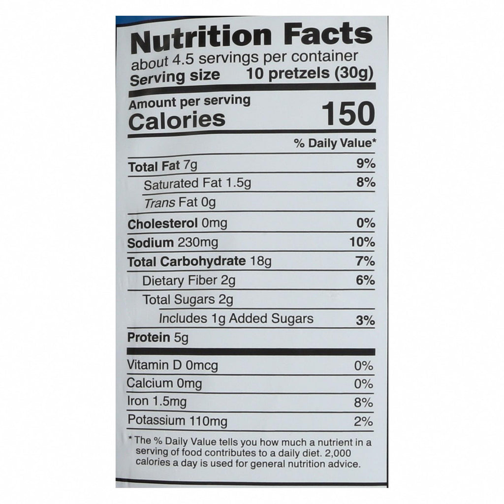 Good Health Butter Pretzels - Peanut Salted - Case of 12 - 5 oz. - Nutrition Facts