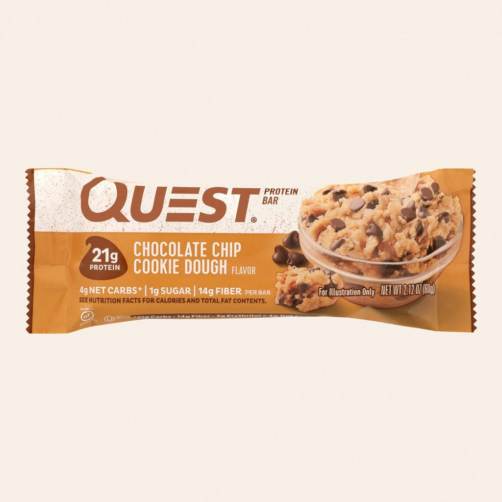Quest Bar - Chocolate Chip Cookie Dough - 2.12 oz - Case of 12 - Front