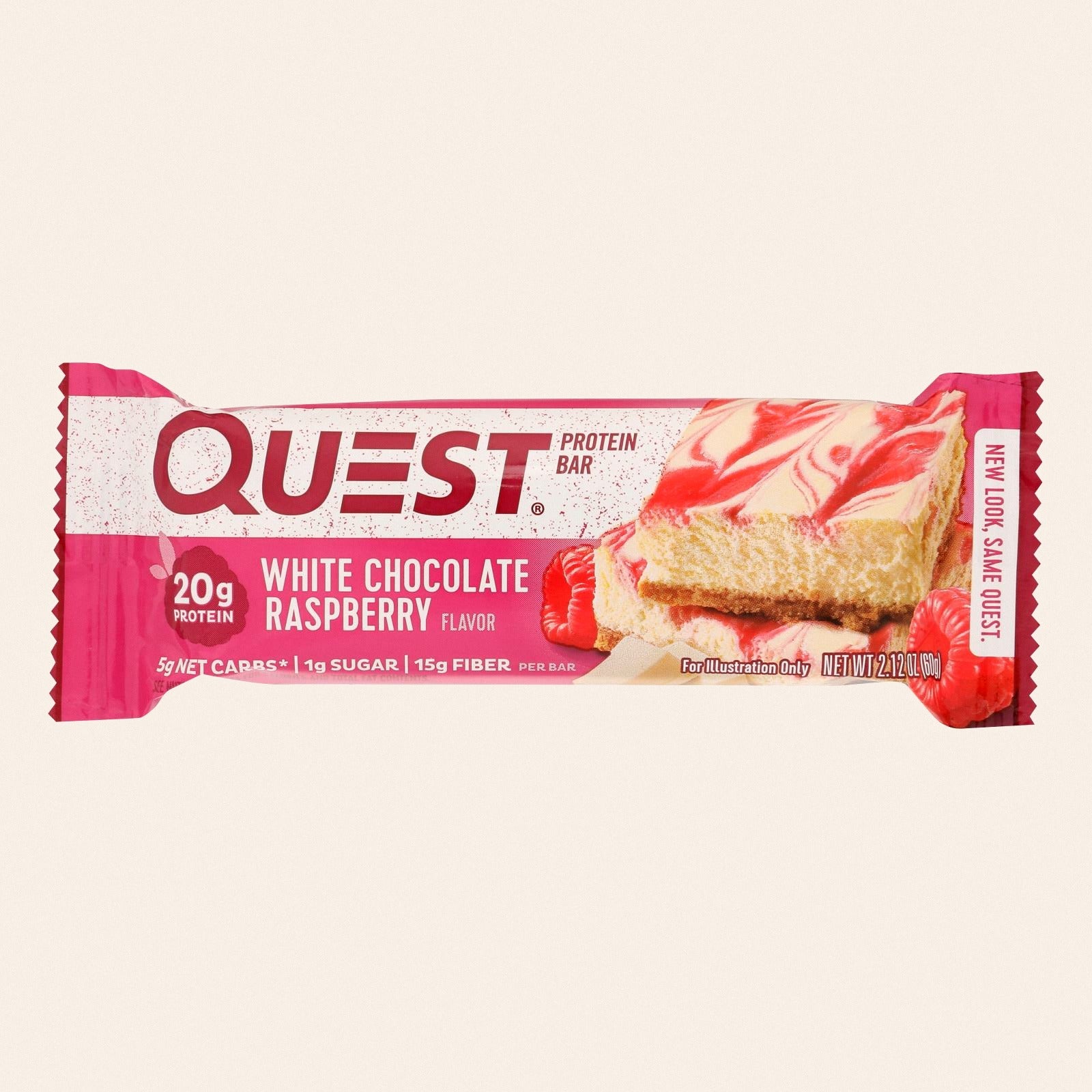 Quest Bar - White Chocolate Raspberry - 2.12 oz - case of 12 - Front