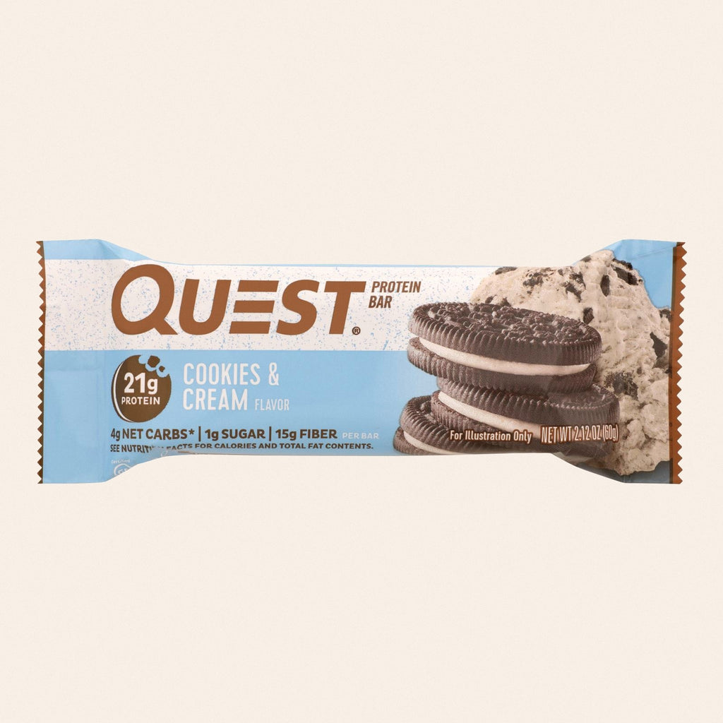 Quest Bar - Cookies and Cream - 2.12 oz - case of 12 - Front