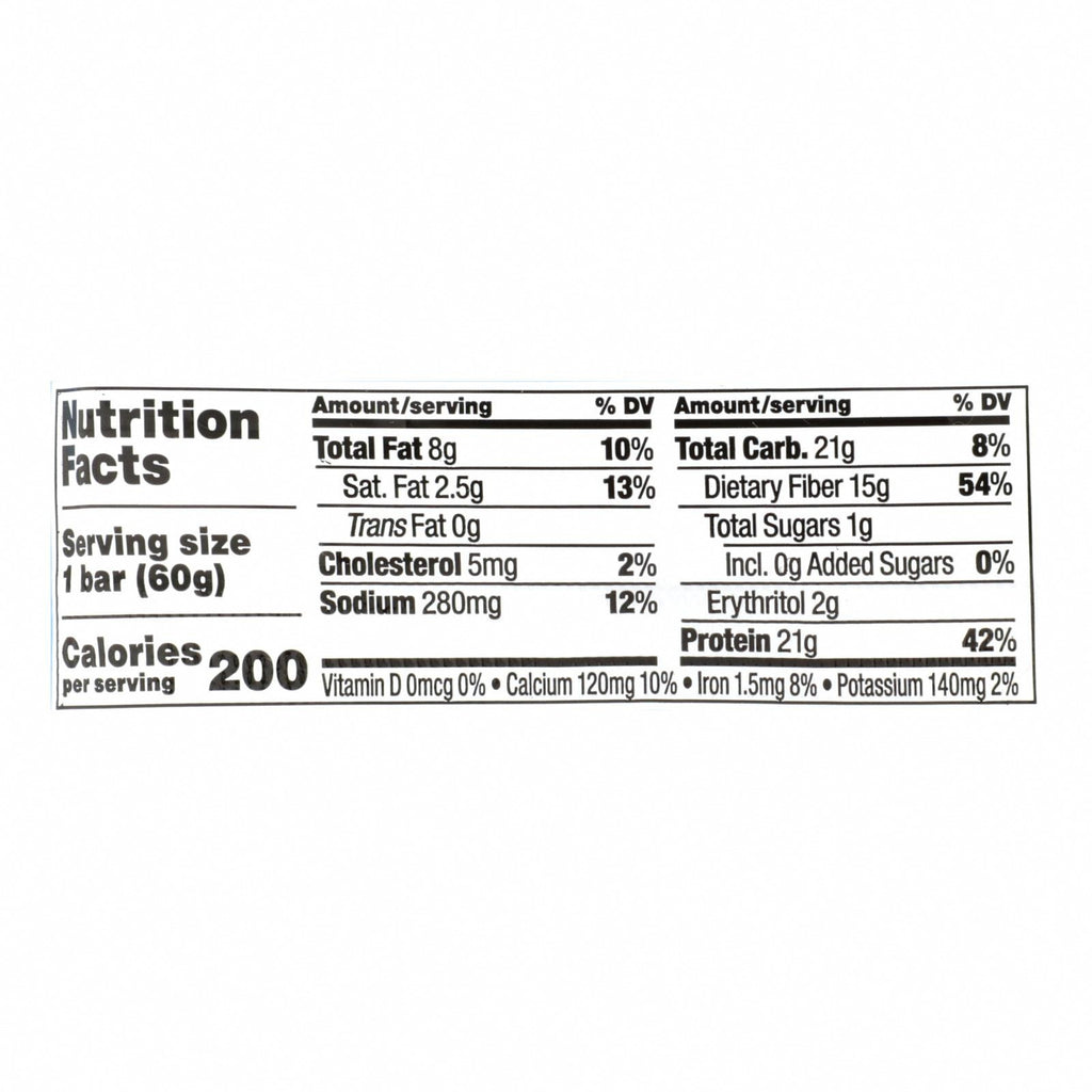 Quest Bar - Cookies and Cream - 2.12 oz - case of 12 - Nutrition Facts