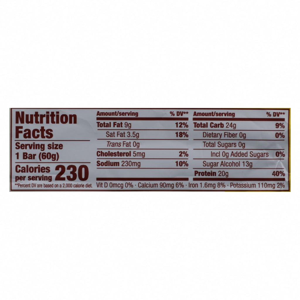 Think Products High Protein Bar - Lemon Delight - Case of 10 - 2.1 oz. - Nutrition Facts
