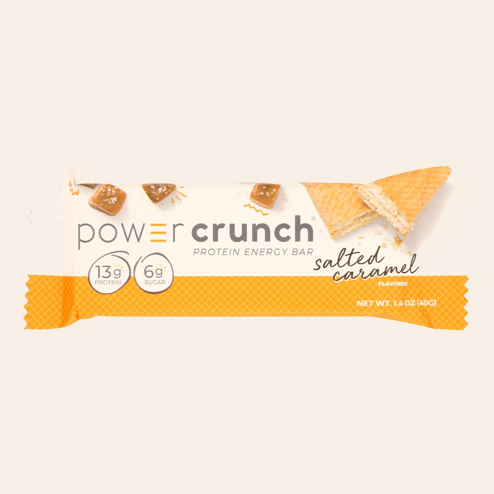 Power Crunch Bar - Original - Salted Caramel - 1.4 oz - Case of 12 - Front