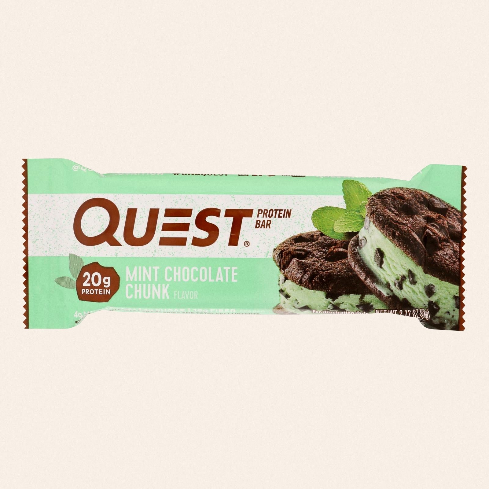 Quest Bar - Mint Chocolate Chunk - 2.12 oz - case of 12 - Front