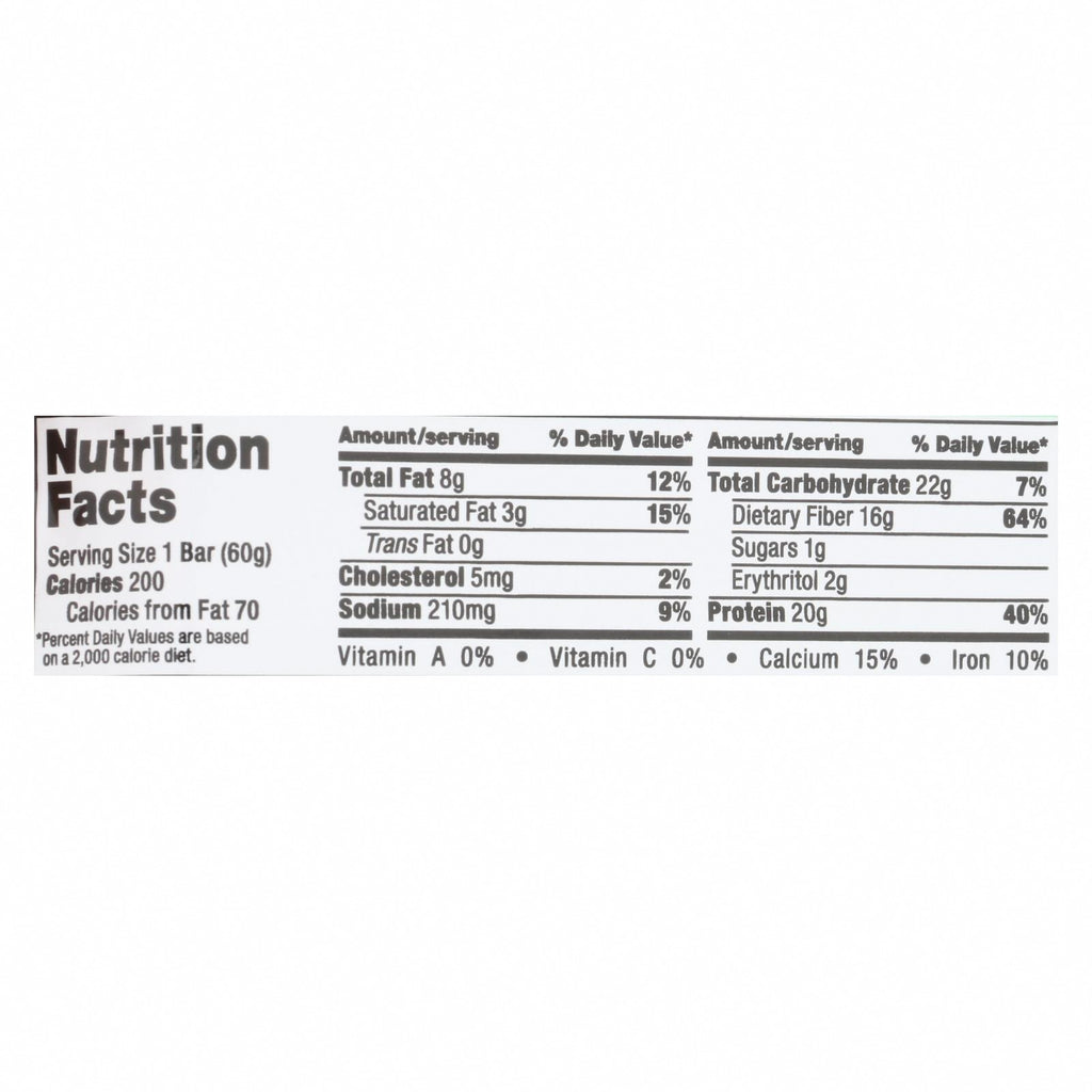 Quest Bar - Mint Chocolate Chunk - 2.12 oz - case of 12 - Nutrition Facts