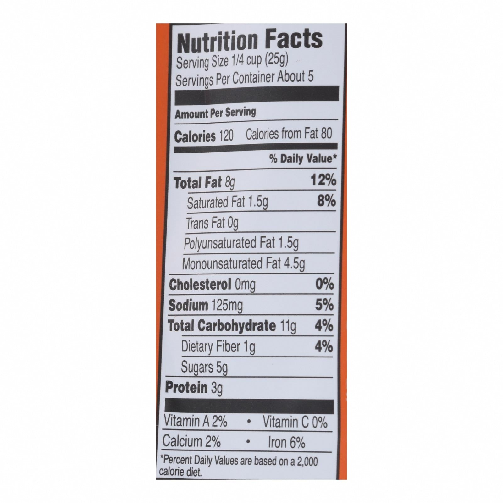 Sahale Snacks Cashews - Thai - Case of 6 - 4 oz. - Nutrition Facts