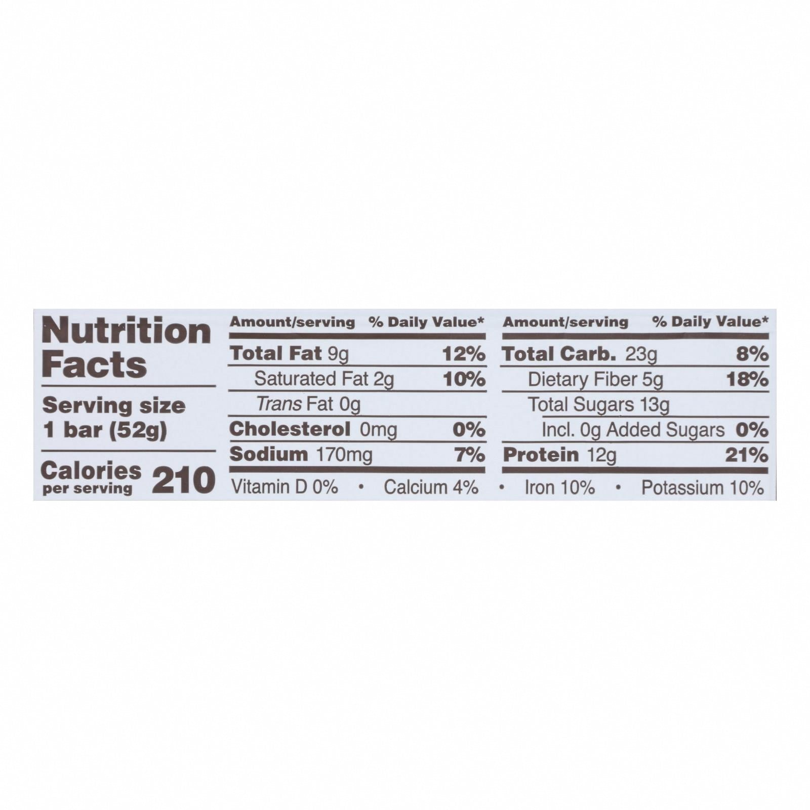 RxBar - Protein Bar - Coconut Chocolate - Case of 12 - 1.83 oz. - Nutrition Facts