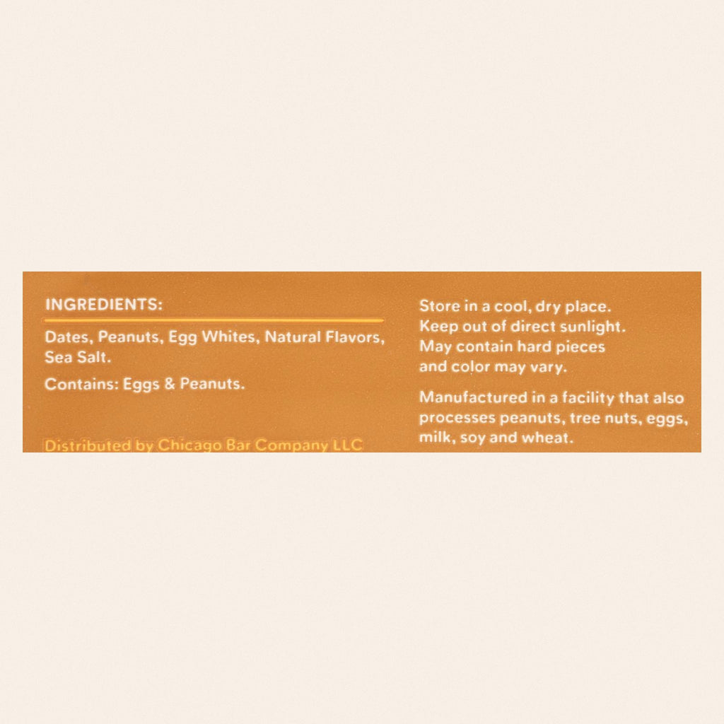 RxBar - Protein Bar - Peanut Butter - Case of 12 - 1.83 oz. - Back