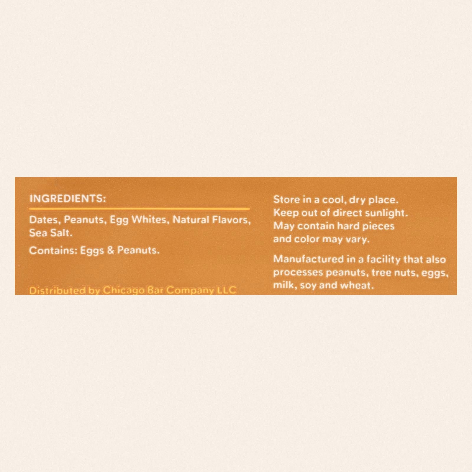 RxBar - Protein Bar - Peanut Butter - Case of 12 - 1.83 oz. - Back