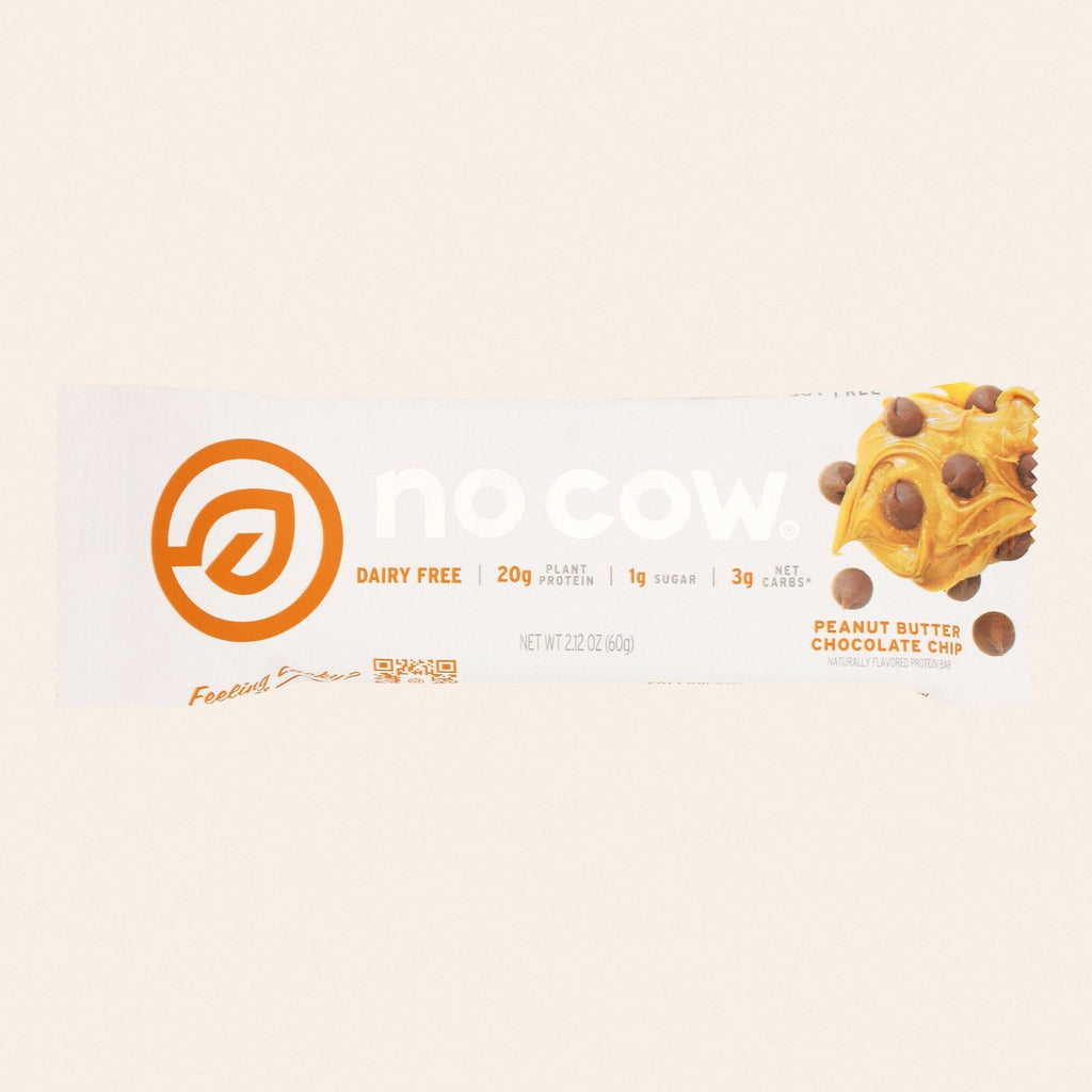 No Cow Bar Protein Bar - Case of 12 - 2.12 OZ - Front