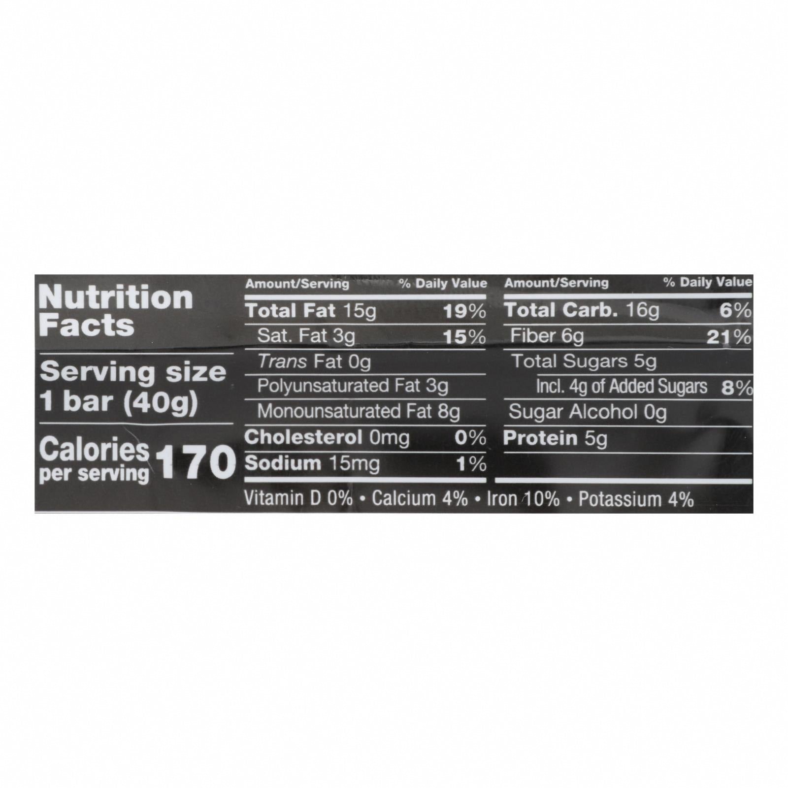 Kind Nuts and Spice Bar - Case of 12 - 1.4 oz. - Nutrition Facts
