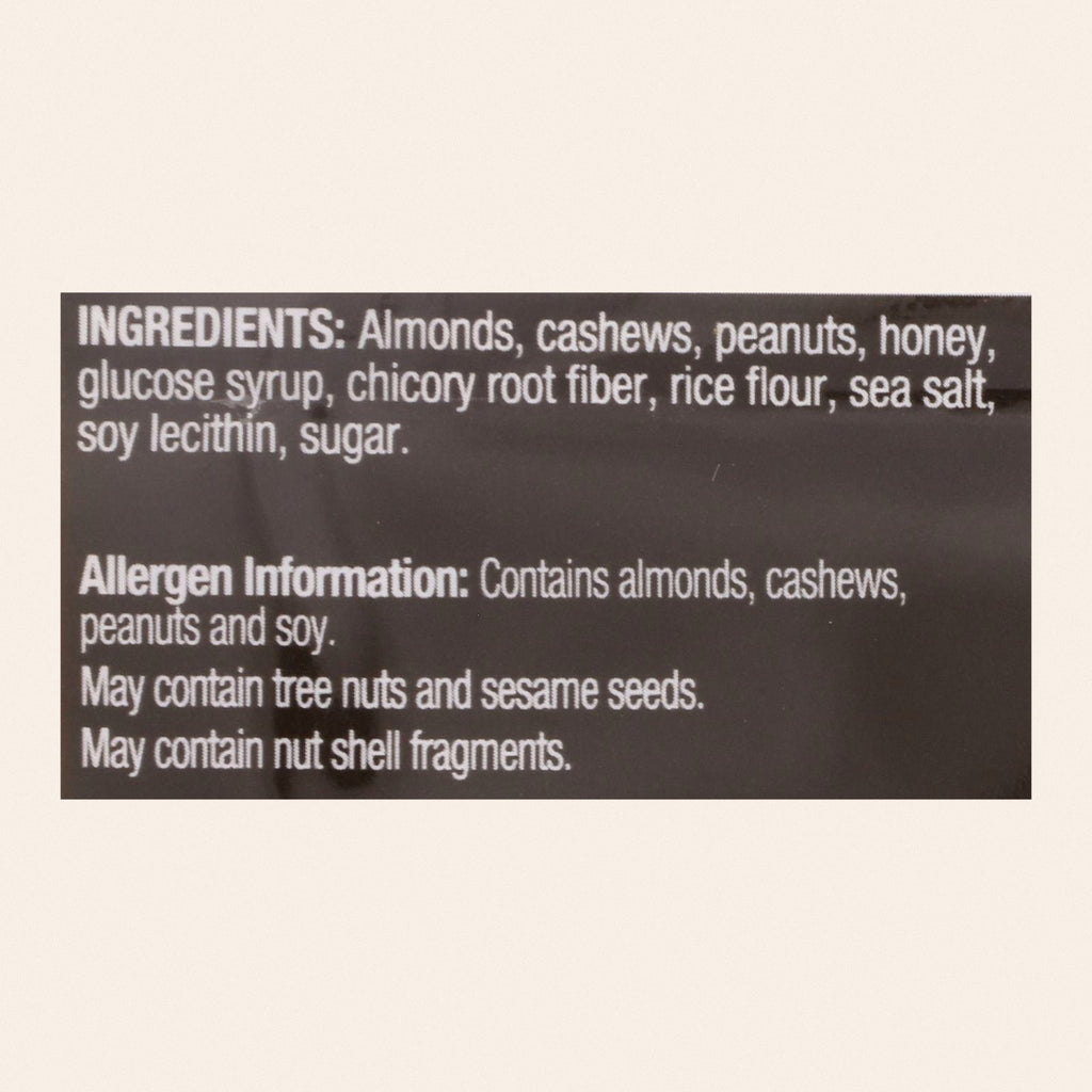 Kind Honey Roasted Nuts and Sea Salt - Case of 12 - 1.4 oz. - Back