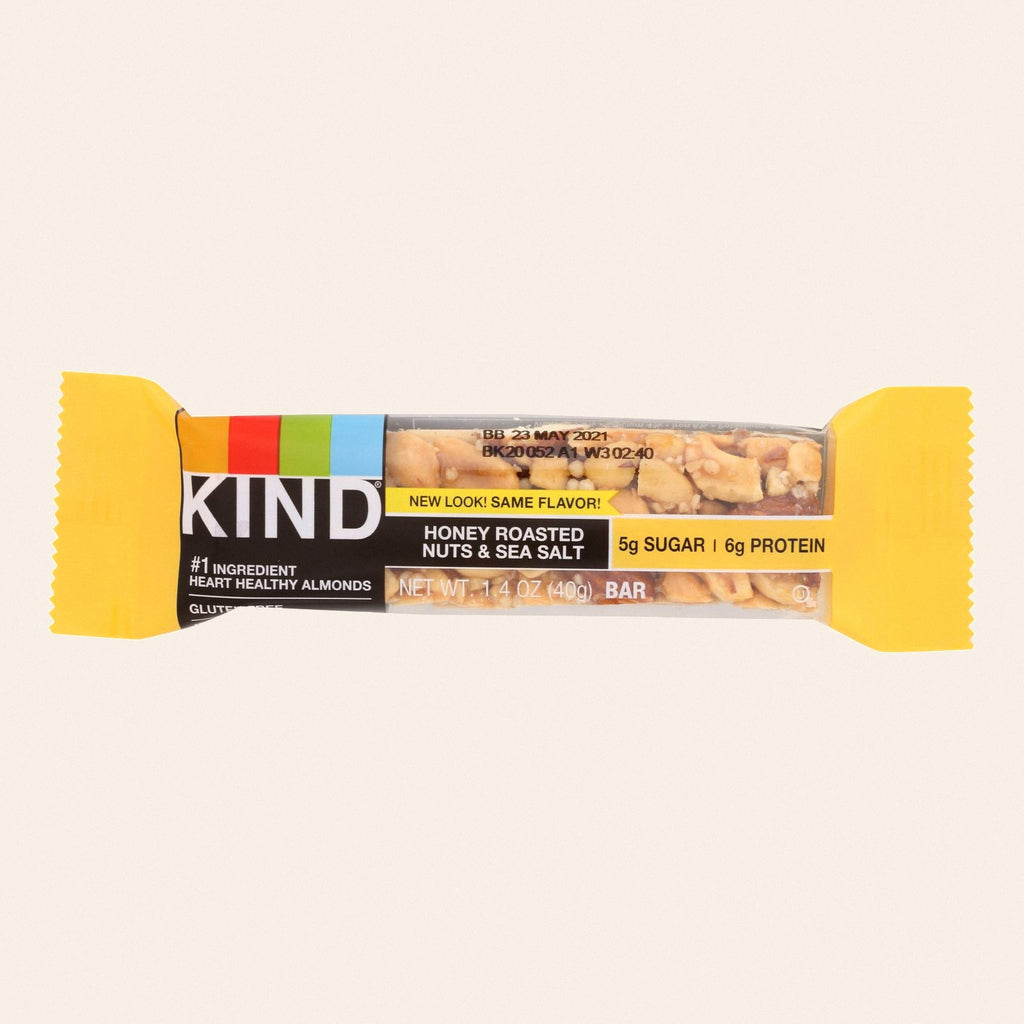 Kind Honey Roasted Nuts and Sea Salt - Case of 12 - 1.4 oz. - Front