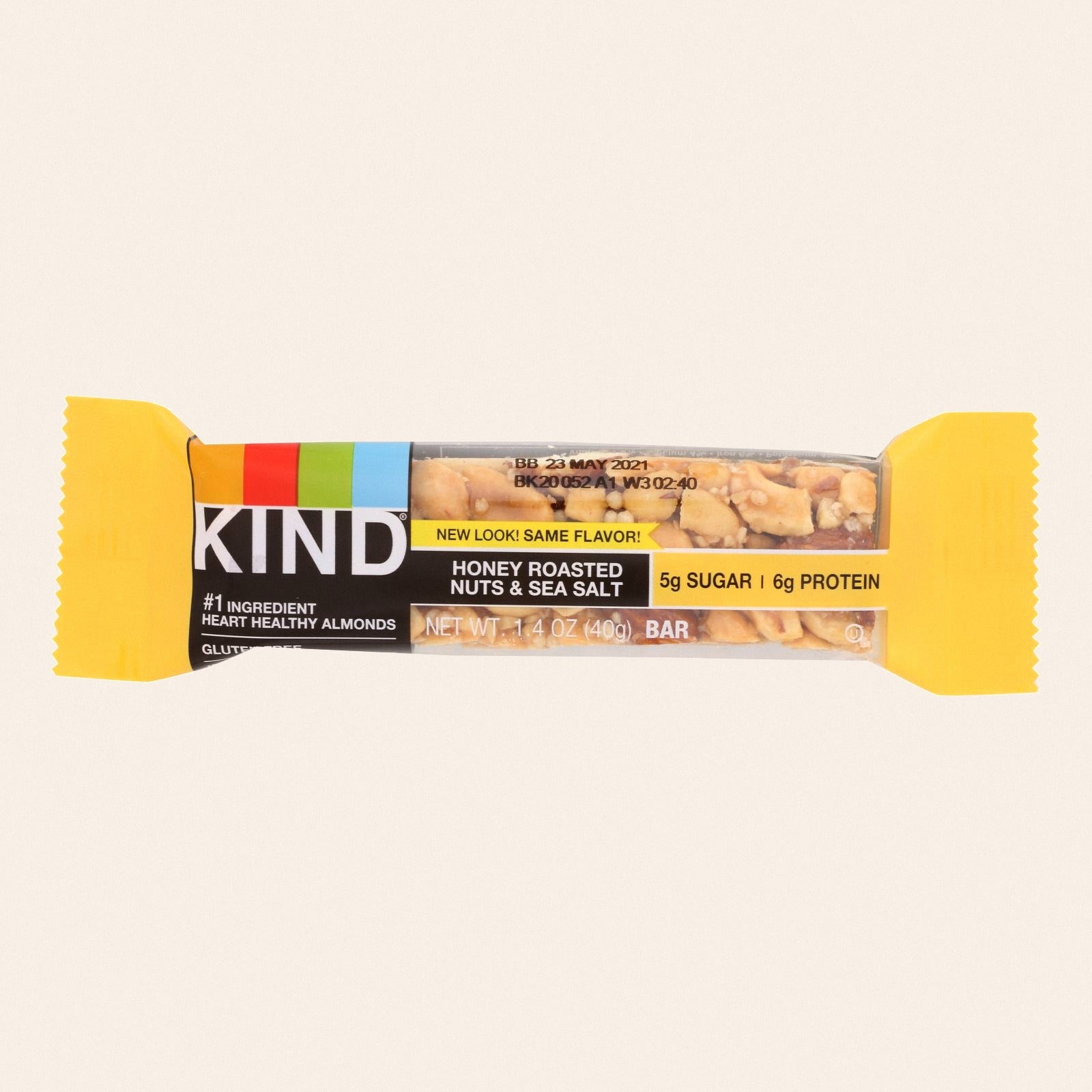 Kind Honey Roasted Nuts and Sea Salt - Case of 12 - 1.4 oz. - Front