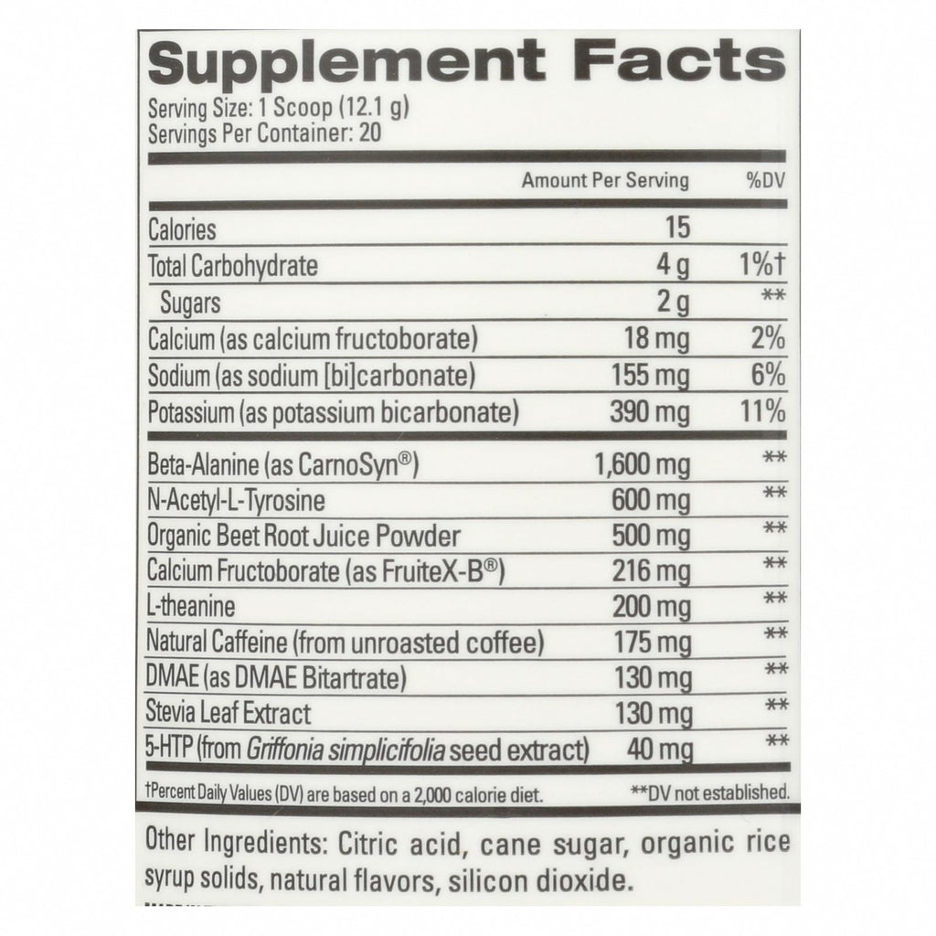 Eboost - Power Tropical Punch Tub 20 - 1 Each-8.5 OZ - Nutrition Facts