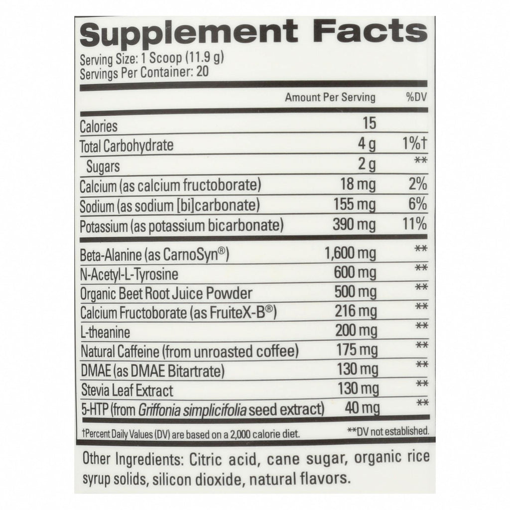 Eboost - Power Berry Melon Fizz Tub 20 - 1 Each-8.4 OZ - Nutrition Facts