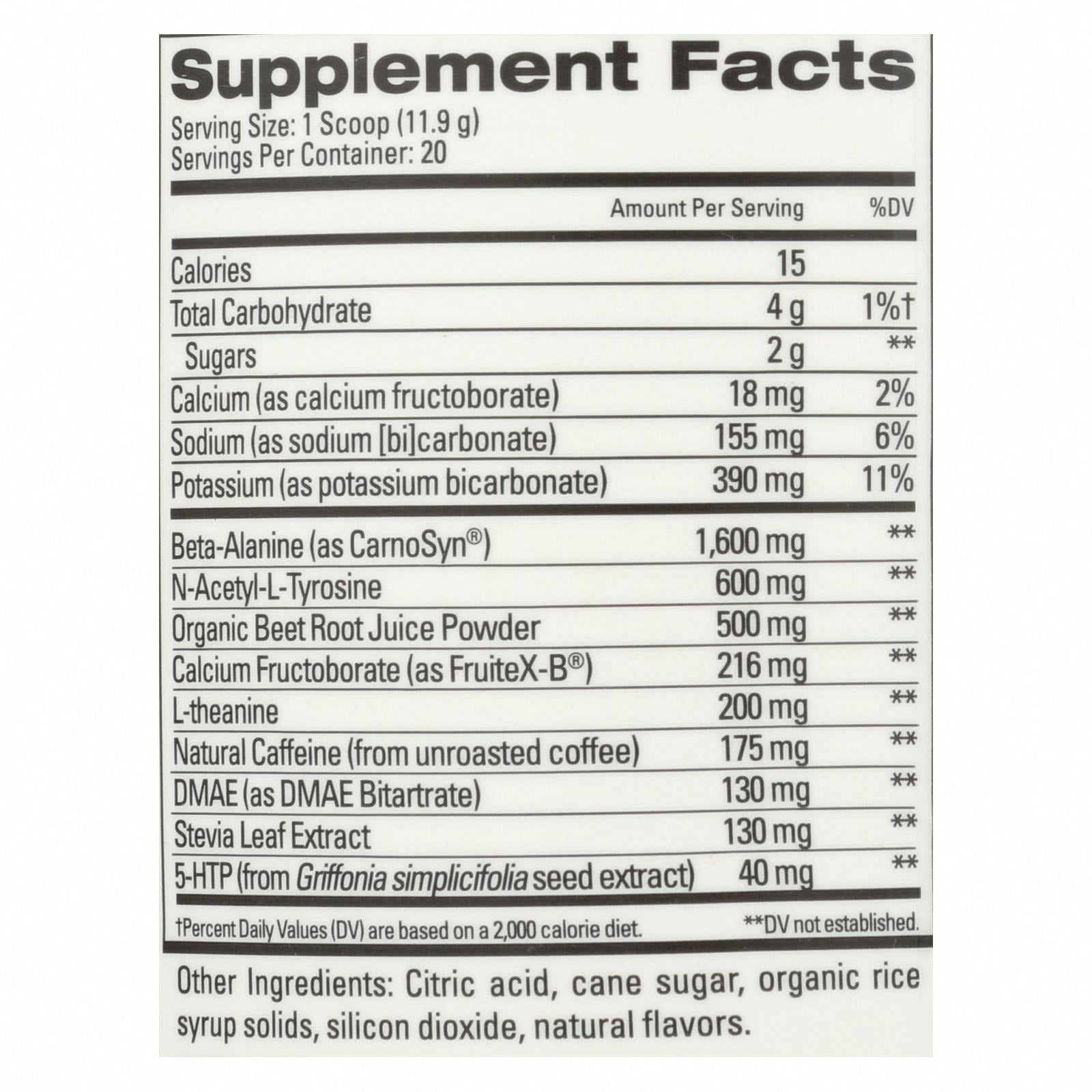 Eboost - Power Berry Melon Fizz Tub 20 - 1 Each-8.4 OZ - Nutrition Facts