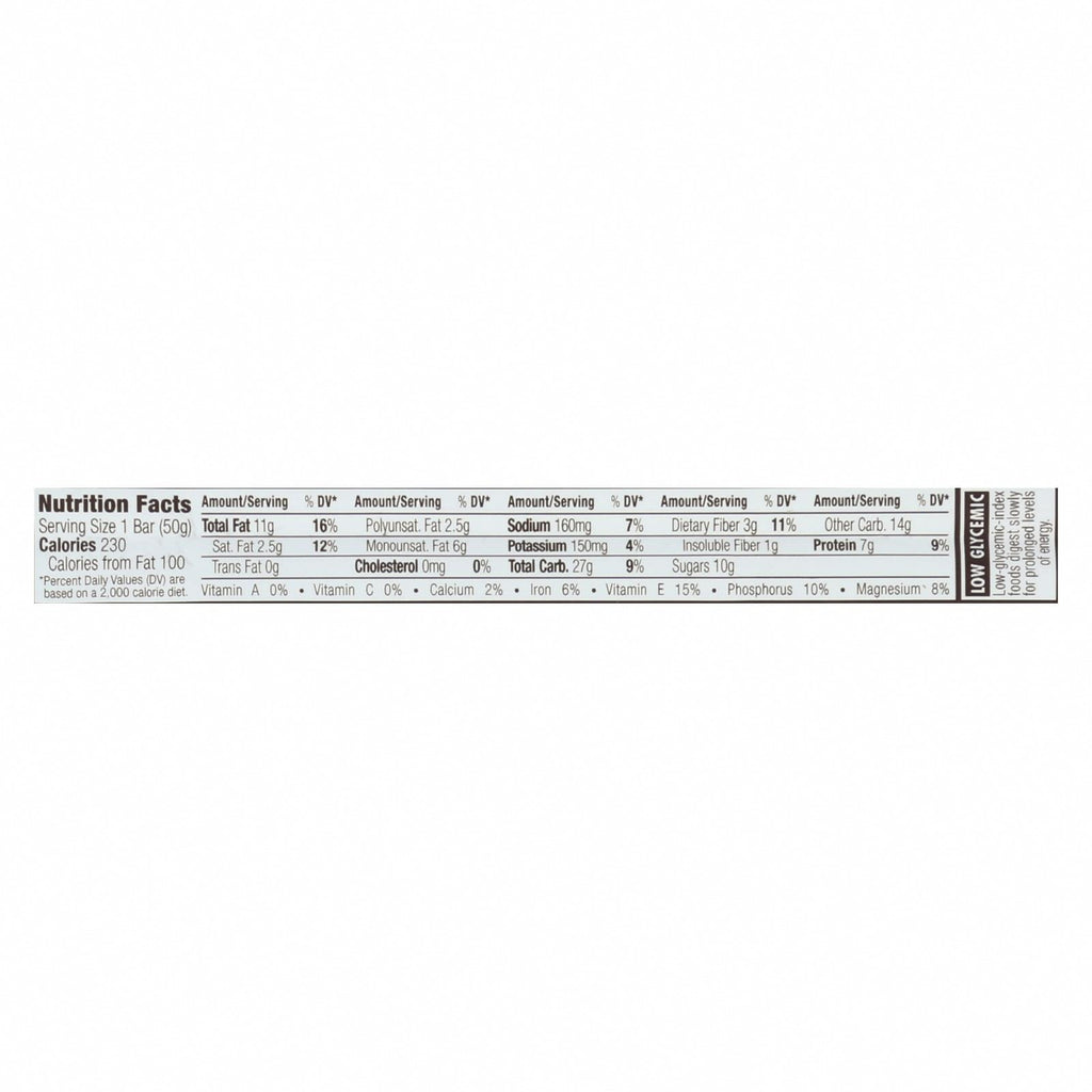 Clif Bar Organic Nut Butter Filled Energy Bar - Peanut Butter - Case of 12 - 1.76 oz. - Nutrition Facts