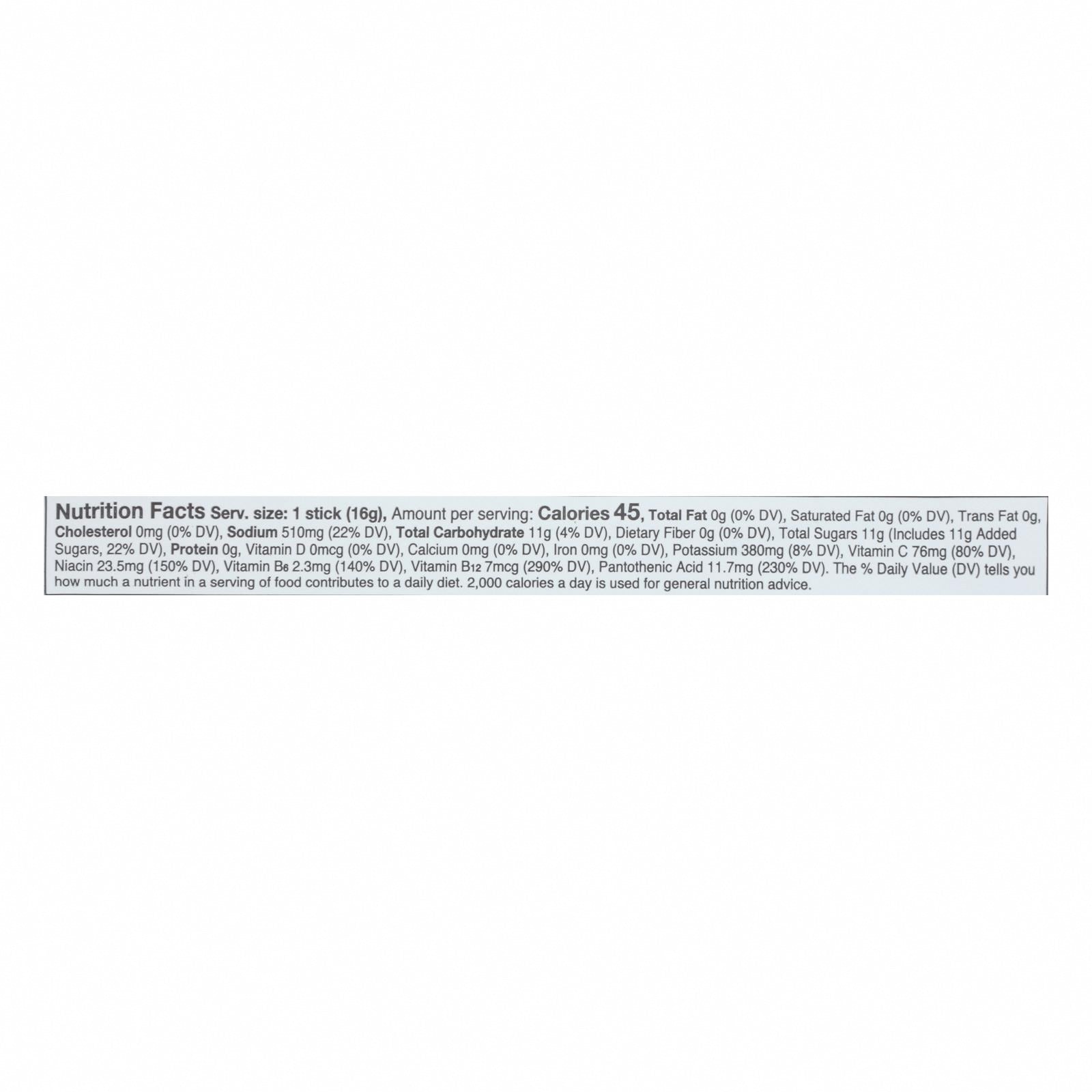Liquid I.V. Natural Powder Drink Mix - Case of 8 - .56 OZ - Nutrition Facts