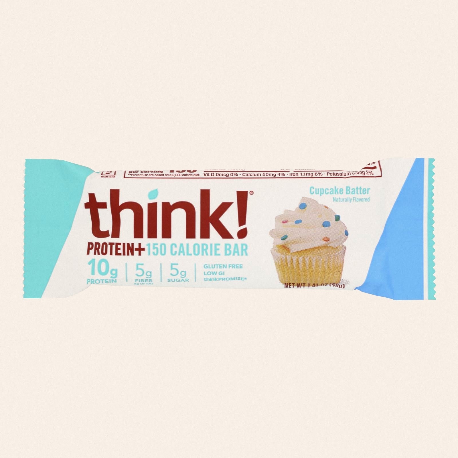 Thinkthin Protein And Fiber Bars - Case of 10 - 1.41 OZ - Front