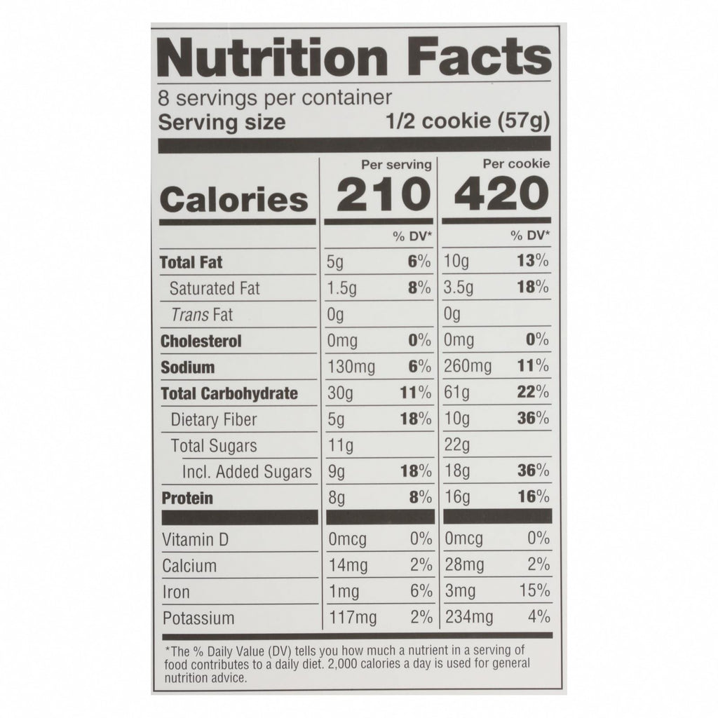 Lenny And Larry's The Complete Cookie Birthday Cake - Case of 12 - 4 OZ - Nutrition Facts