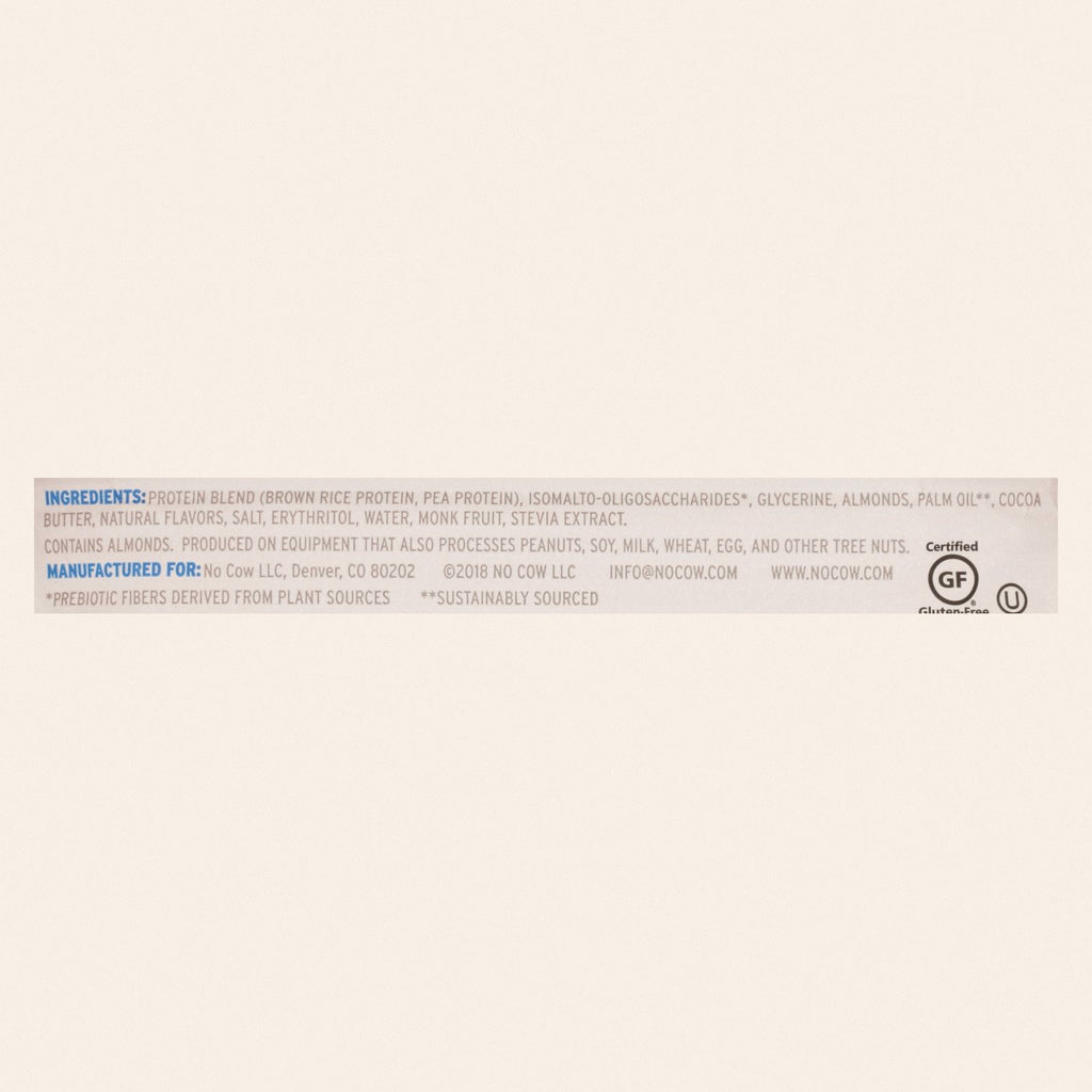 No Cow Bar Blueberry Cobbler Bar - Case of 12 - 2.12 OZ - Back
