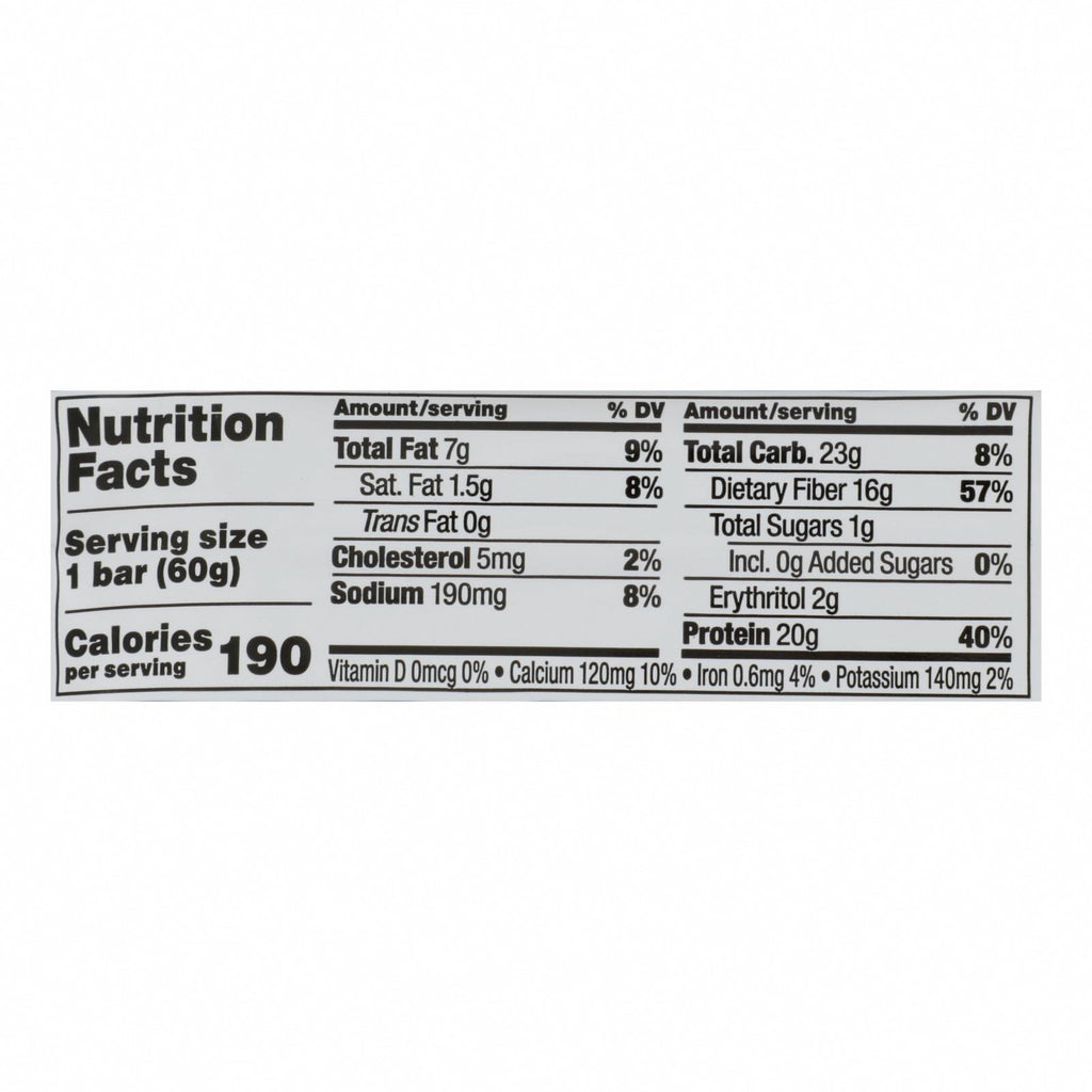 Quest - Bar Oatmeal Chocolate Chips - Case of 12 - 2.12 OZ - Nutrition Facts