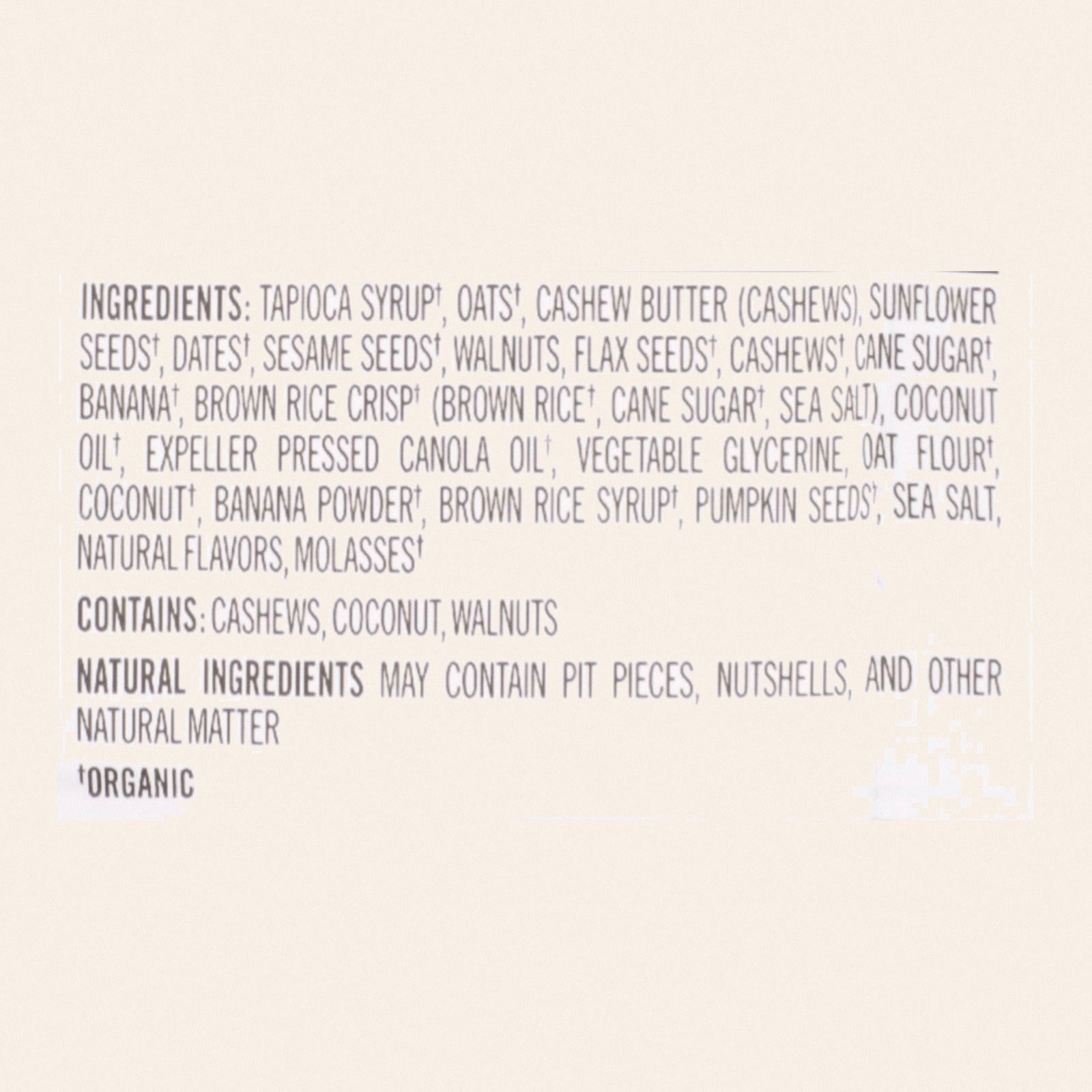Probar Meal Bar, Banana Nut Bread  - Case of 12 - 3 OZ - Back