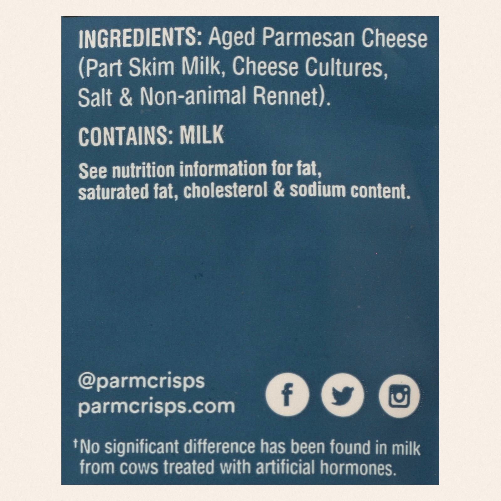 Kitchen Table Bakers Parmesan Crisps - Original Parmesan - Case of 12 - 1.75 oz. - Back