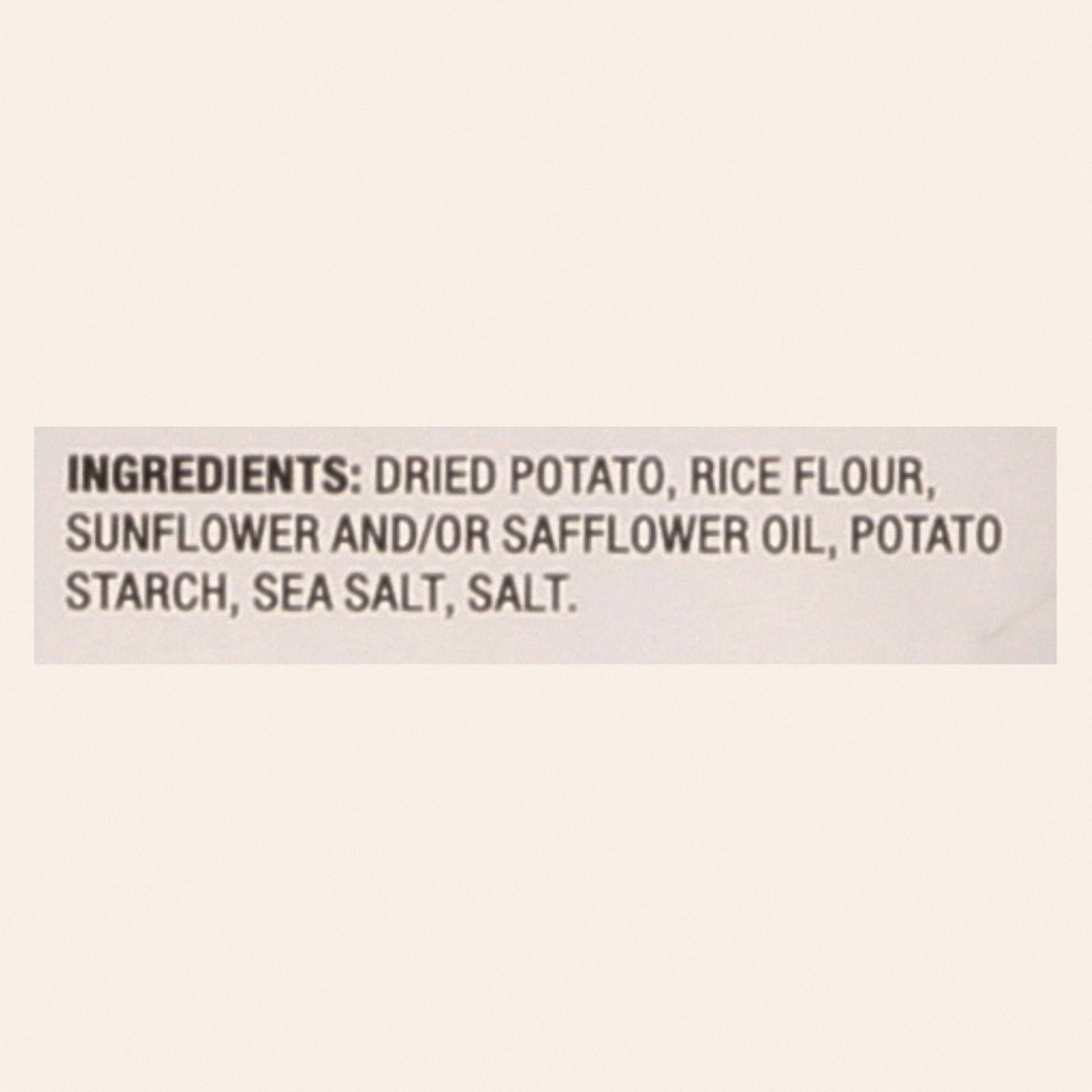 Popchips Potato Chip - Sea Salt - Case of 12 - 5 oz - Back