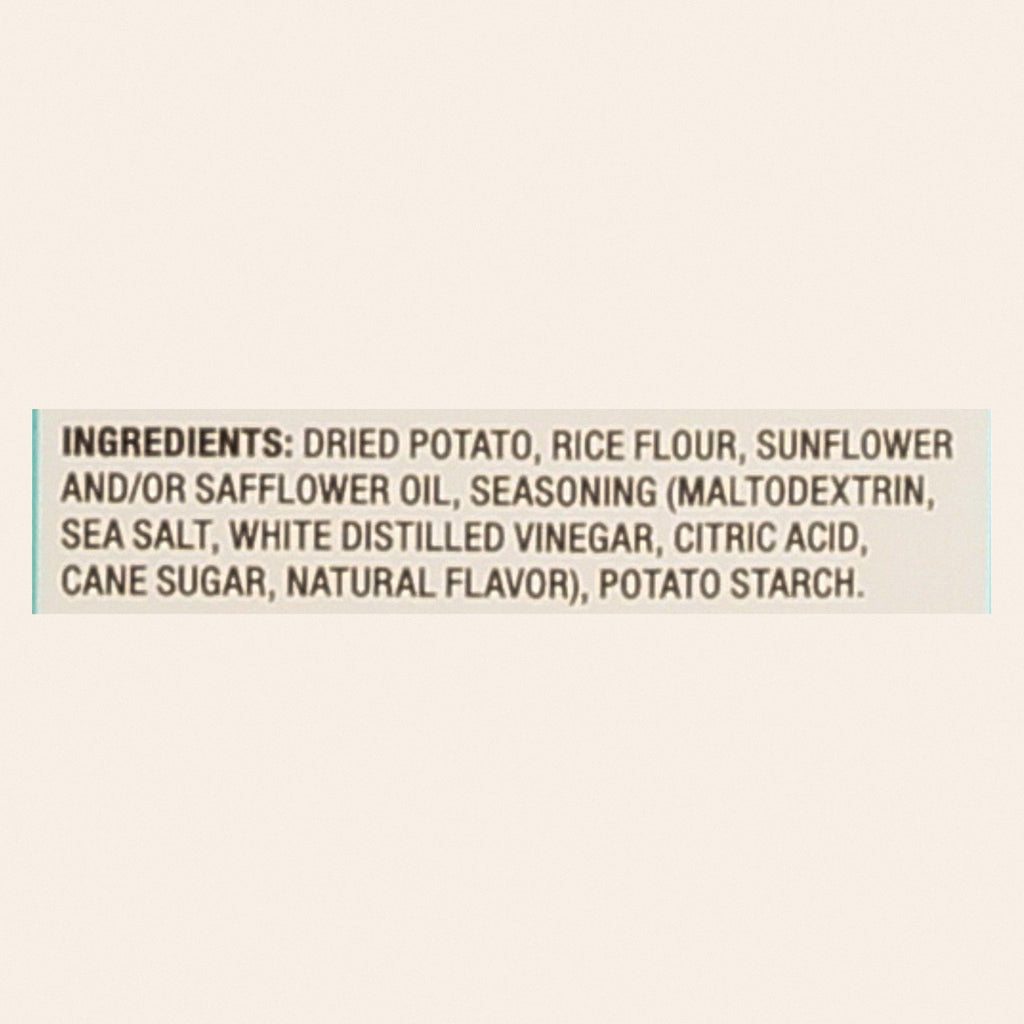 Popchips Potato Chip - Sea Salt - Vinegar - Case of 12 - 5 oz - Back