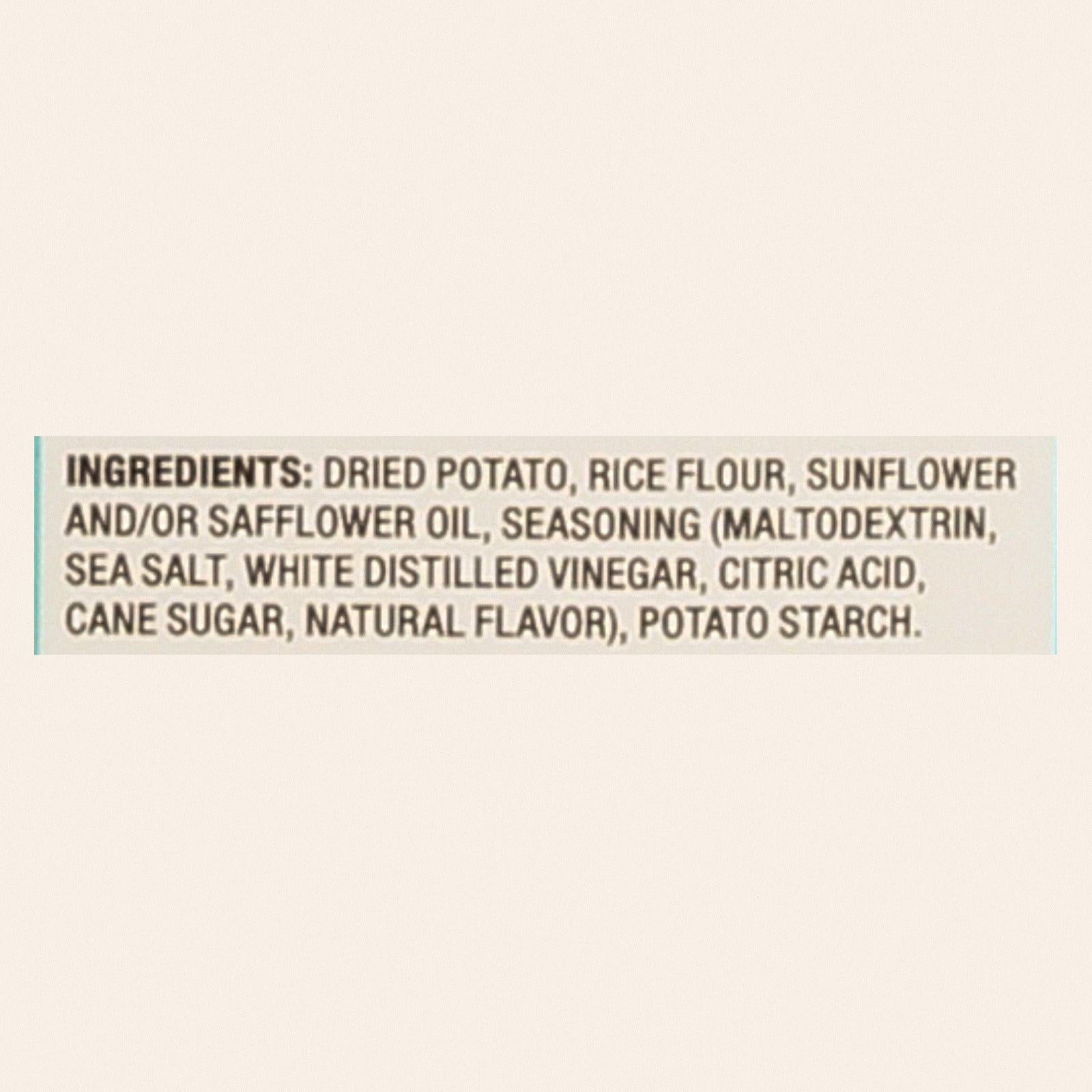 Popchips Potato Chip - Sea Salt - Vinegar - Case of 12 - 5 oz - Back