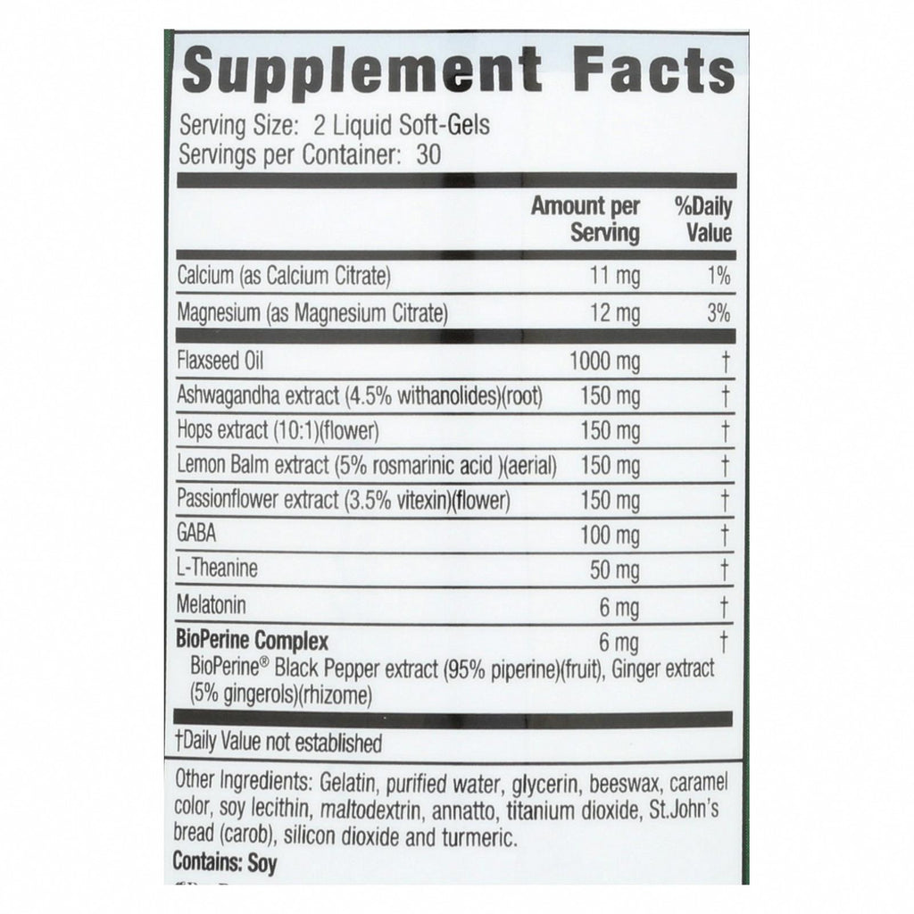 Irwin Naturals - Power To Sleep Pm 6mg Mel - EA of 1-60 SGEL - Nutrition Facts