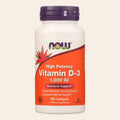 Now Foods - Vitamin D-3 1000iu - 1 Each-180 Softgels - Front