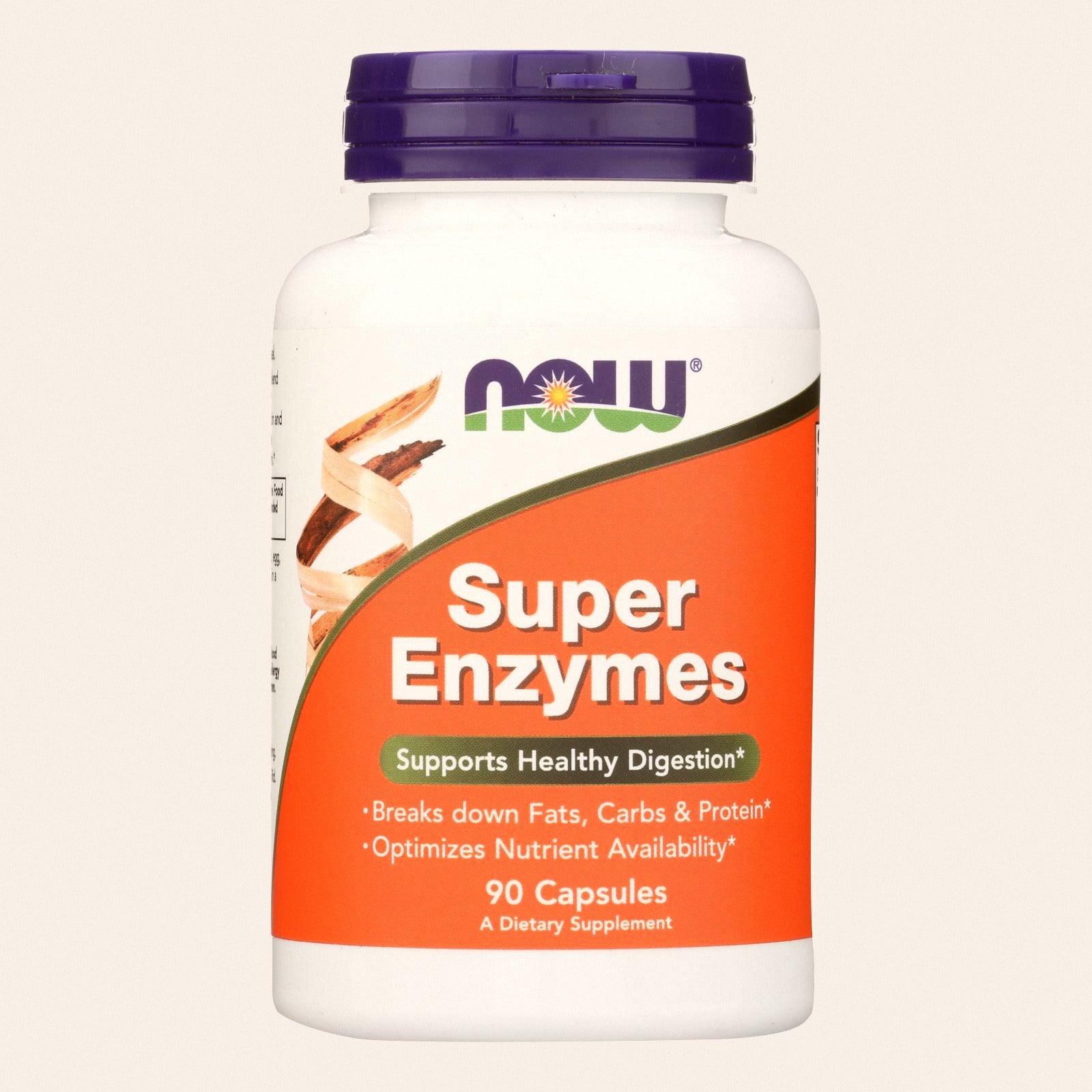 Now Foods - Super Enzyme - 1 Each-90 Vegetable Capsules - Front