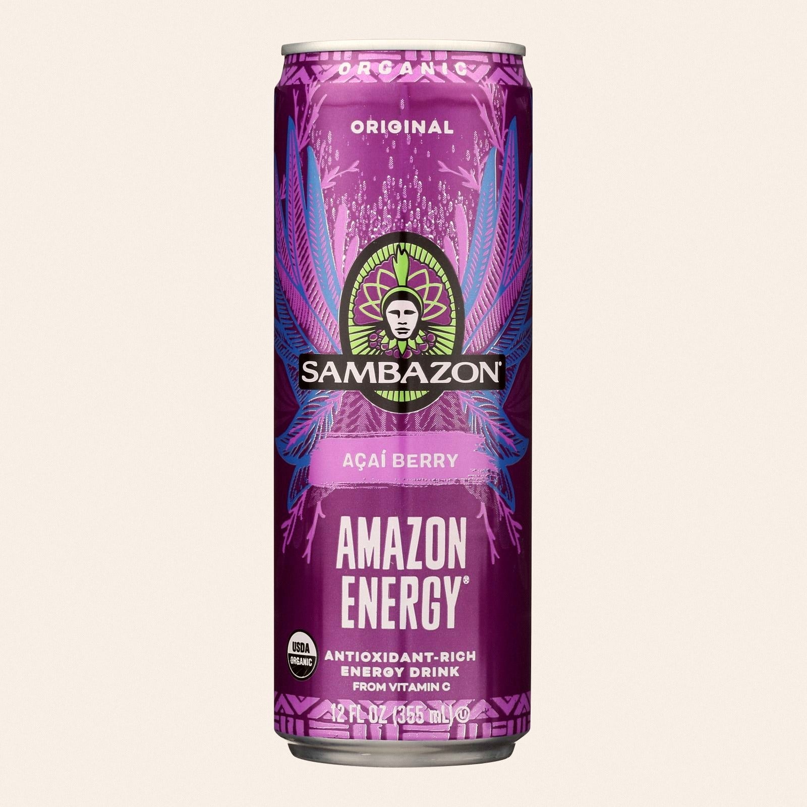 Sambazon Organic Amazon Energy Drink - Original - Case of 12 - 12 fl oz - Front
