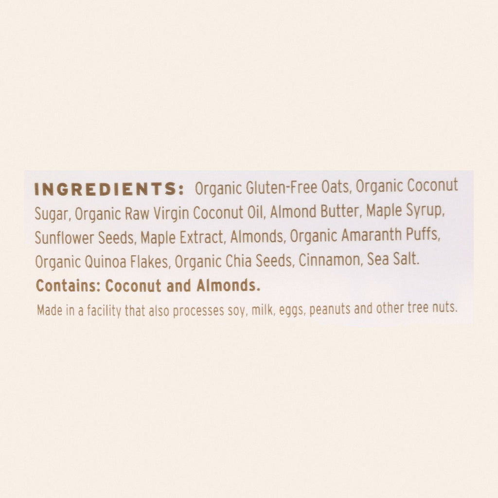 Purely Elizabeth Maple + Almond Butter Granola  - Case of 6 - 10 OZ - Back