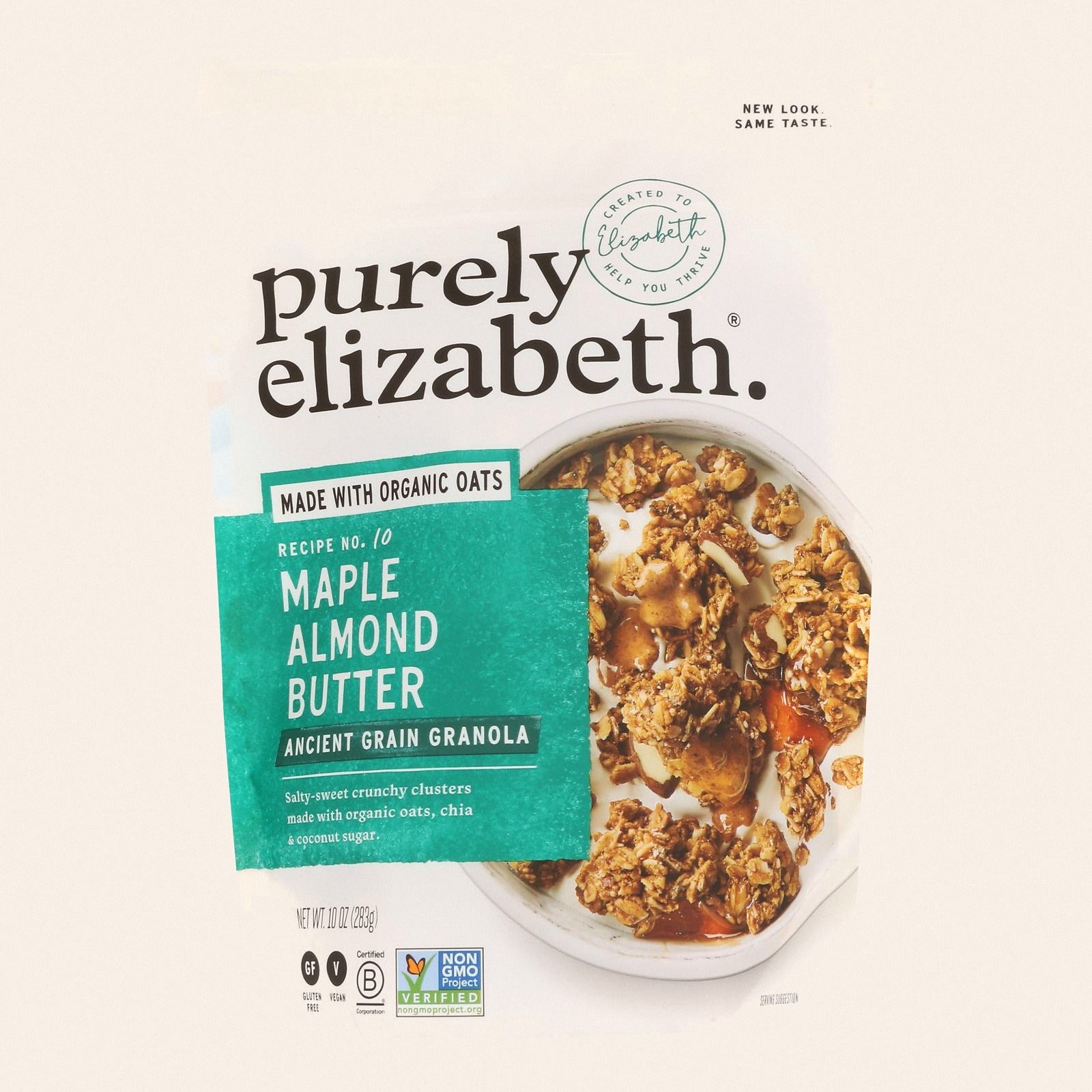 Purely Elizabeth Maple + Almond Butter Granola  - Case of 6 - 10 OZ - Front