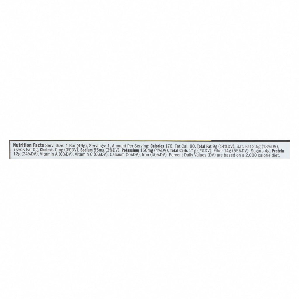 Raw Rev Glo Double Chocolate Brownie Batter Bar  - Case of 12 - 1.6 OZ - Nutrition Facts