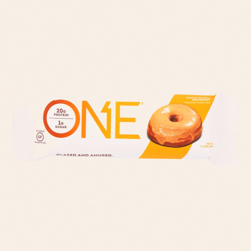 One Brands Protein Bar Maple Glazed Doughnut - Case of 12 - 60 GRM - Front