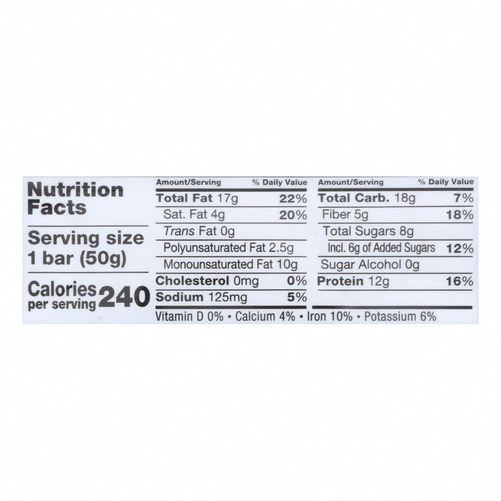 Kind Double Dark Chocolate Nut Protein Bars - Case of 12 - 1.76 OZ - Nutrition Facts