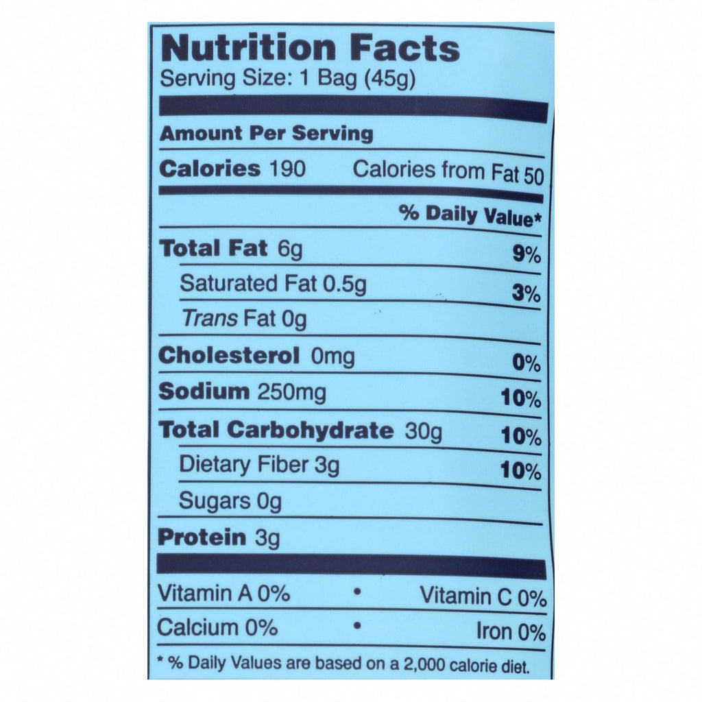 Love Corn - Roasted Corn Sea Salt - Case of 10 - 1.6 OZ - Nutrition Facts