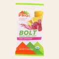 Probar Bolt Organic Pink Lemonade Energy Chews - Case of 12 - 2.1 OZ - Front
