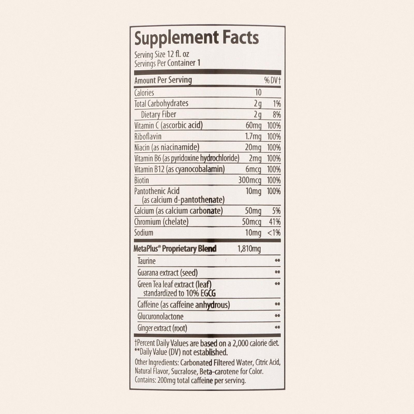 Celsius Sparkling Orange Dietary Supplement  - Case of 12 - 12 FZ - Back