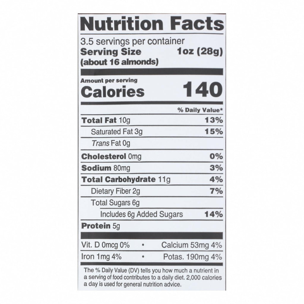 Skinnydipped - Dip Almond Peanut Butter - Case of 10-3.5 OZ - Nutrition Facts