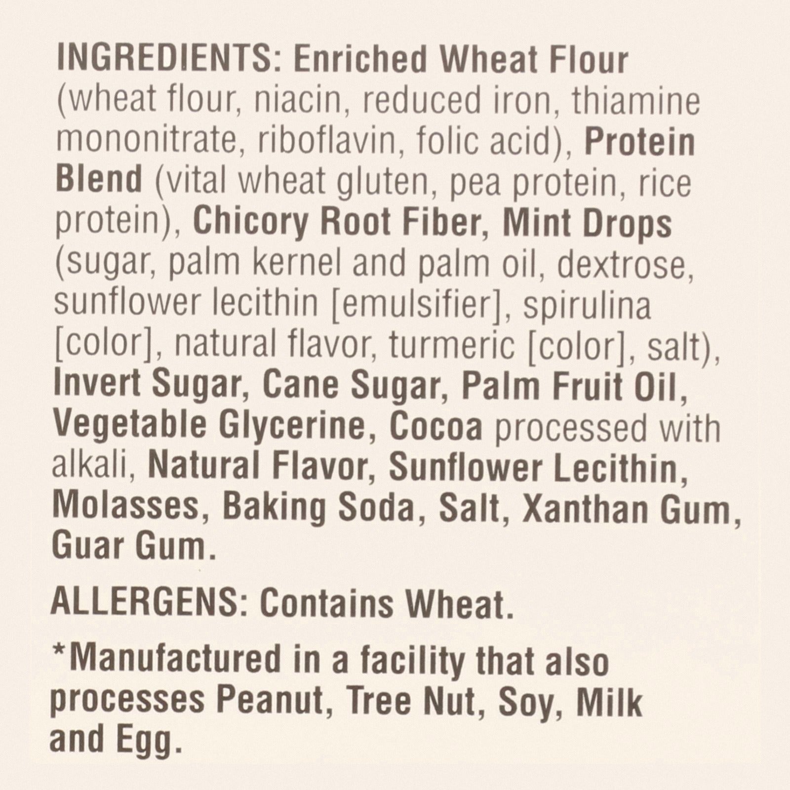 Lenny & Larry's - Complete Cookie Chocolate Mint - Case of 12-4 OZ - Back