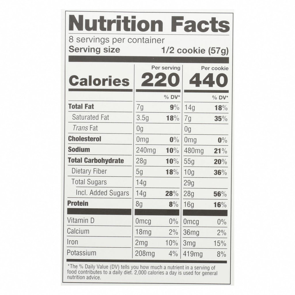 Lenny & Larry's - Complete Cookie Chocolate Mint - Case of 12-4 OZ - Nutrition Facts