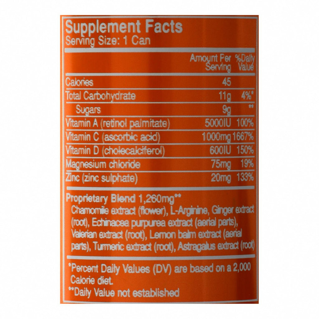 Lifeaid Beverage Company - Immunityaid Defend - Case of 12 - 12 FZ - Nutrition Facts