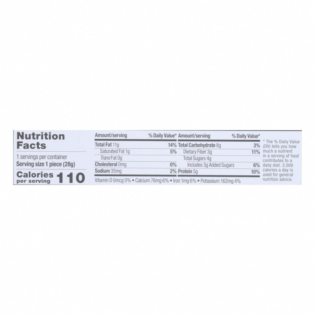 Tosi - Super Bites Almond - Case of 12 - 1 OZ - Nutrition Facts